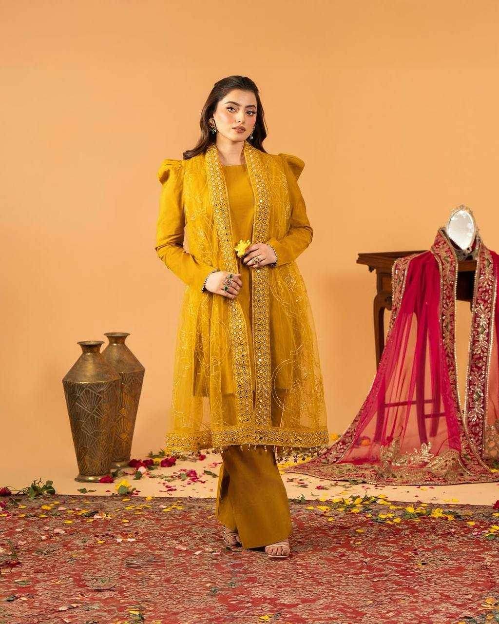 Crepe Silk Ladies Party wear Designer Suit - MYLUXURY LANE ENTERPRISE